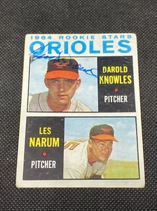 Darold Knowles Orioles Signed Auto Autographed 1964 Topps Card #418 ~ COA - Picture 1 of 6