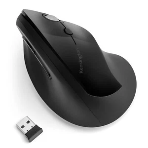 Kensington Pro Fit Ergo Vertical Wireless Mouse- Black (K75501WW), 2.8"x3"x4.4" - Picture 1 of 7