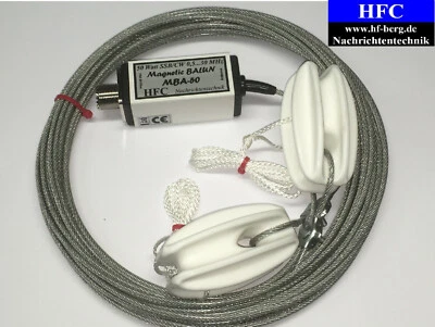 HFC-NACHRICHTENTECHNIK MBA-50 S Langdrahtantenne 12,5 m mit 50 Watt Balun (3540)