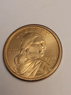 Dólar de ouro Sacagawea raro 2000 p - Imagem 1 de 4
