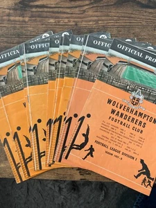 Wolves HOME & AWAY 1957/58 1958/59 1959/60 1960/61 1961/62 1962/63 FREE POST - Picture 1 of 394