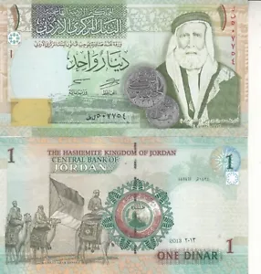 Jordan 1 dinar 2013 P-34 UNC - Picture 1 of 1