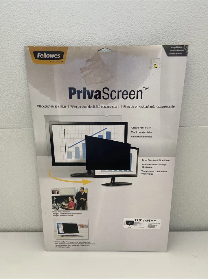 Fellowes PrivaScreen Blackout Privacy Filter for 19.5" Widescreen Monitor - Image 1 of 4