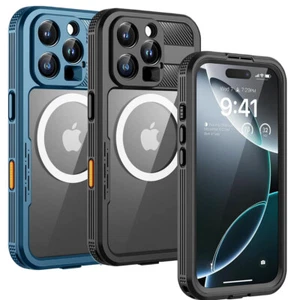 Waterproof Case For iPhone 16 Pro Max 16 Plus 16 MagSafe Rugged Military Cover - Picture 1 of 26
