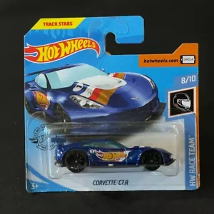 Tarjeta corta Hot Wheels HW Race Team 8/10 Corvette C7.R #193 azul fundido a presión - Imagen 1 de 7