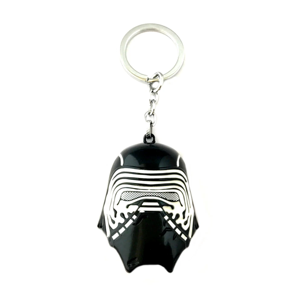 Star Wars Kylo Ren Helmet Silvertone Movie/Films Charm Pendant Key Chain - Imagem 1 de 1