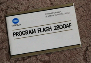  MINOLTA PROGRAM FLASH 2800 AF flashgun guide. instruction manual .booklet - Picture 1 of 3