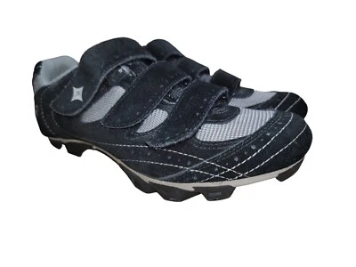 Zapatillas de ciclismo Specialized para mujer Riata MTB negras/plateadas gamuza EE. UU. 9/UE 40 Foto 1 de 4
