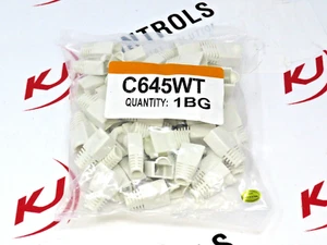 C645WT RJ45 Strain Relief Boot WH Cat5e / Cat6 End Cap Ethernet Cable Plug Cover - Picture 1 of 5