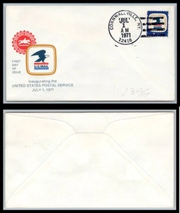 US FDC # 1396 8c Postal Emblem none Cornwallville, NY 1971, 9p9028 - Picture 1 of 1