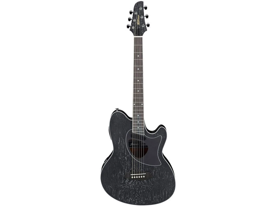 Ibanez chitarra acustica elettrificata TCM50-GBO Galaxy Black Open Pore 4/4