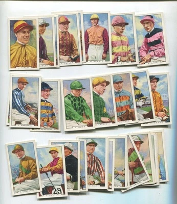 1936 GALLAHER LTD. FAMOUS JOCKEYS 48 DIFFERENT TOBACCO CARD SET Foto 1 de 3