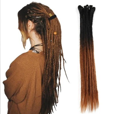 Extensiones de ganchillo trenzas de ganchillo de un solo extremo rastas para mujer de 24" Foto 1 de 4