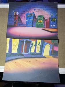 Beetlejuice Animation Cel cartoons production art Background 1989 VINTAGE R - Picture 1 of 3