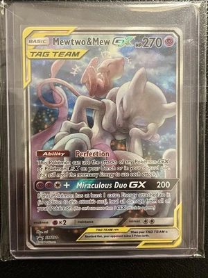 Pokémon TCG Mewtwo & Mew GX SM191 Tag Team Black Star Promo Sun & Moon PSA READY - Image 1 of 2