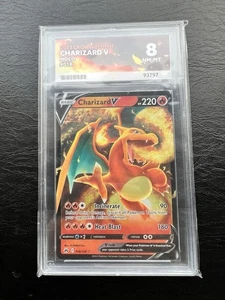 2023 CROWN ZENITH CHARIZARD V HOLO #018 Ace graded 8 - Picture 1 of 2