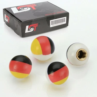 Juego de 4 tapas de válvula de neumático tapa de válvula de coche bandera de Alemania para Subaru Foto 1 de 3