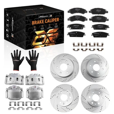 Rotores de freno delanteros traseros + pinzas con pastillas para Chevrolet Suburban 2015-2020 S55133 Foto 1 de 4