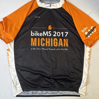 Camiseta deportiva de ciclismo Primal para hombre 3XL negra naranja camisa bicicleta MS Foto 1 de 3