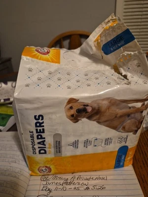 Подгузники для собак Arm & Disposal большой размер талии 18-22,5 - Изображение 1 из 4