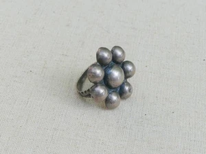 Anillo flor artesanal vintage años 60 estilo Taxco esterlina? talla 8 como es electroform - Imagen 1 de 9