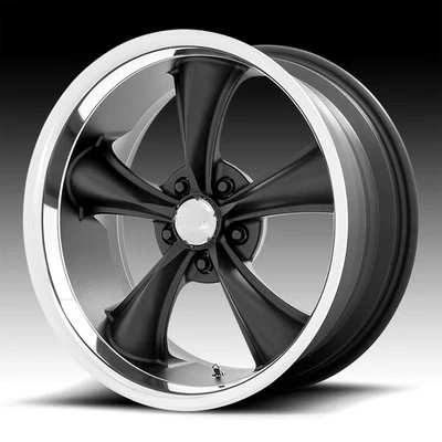 American Racing Vintage VN338 Boss TT Textured Black 18x9.5 5x4.75 -4mm - Image 1 of 3