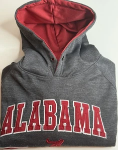 Alabama Crimson Tide Colosseum grigio pullover felpa con cappuccio uomo taglia 2XL poliestere - Foto 1 di 7