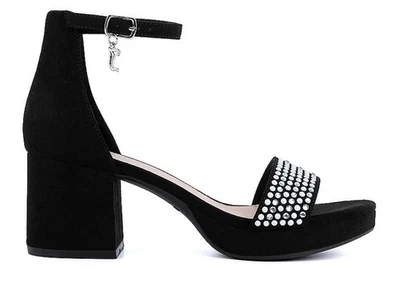 Новый с Ярлыками Juicy Couture каблуки блестящий с открытым носком ремень низкий блок коренастый насосы размер 7,5 новый - Изображение 1 из 4