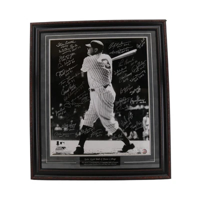 Multi Signed Hall of Famers 20x24 Babe Ruth Photo LE 14/15 33 Autos Steiner Holo Foto 1 de 4