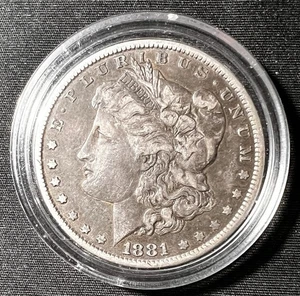 1881 Morgan Silver Dollar • Circulated Philadelphia • Deep Patina & Untold Tale - Bild 1 von 17