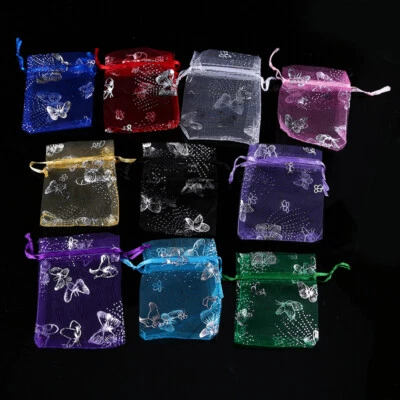 Bolsas de dulces de organza transparente para regalo de fiesta de boda 50 un. bolsas de joyería Foto 1 de 4