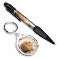 Pen & Keyring (Round) - Blonde Sandy Guinea Pig Pet #44344