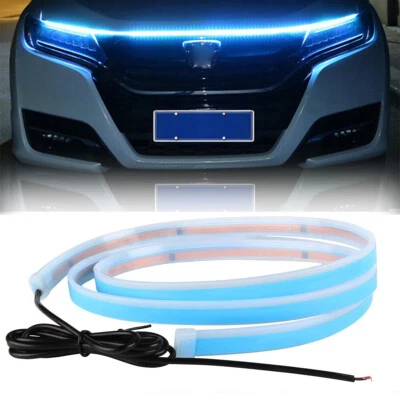 Dynamic Scan Start Up Hoodbeam Kit, Flexible Car Hood LED Meteor Strip Lights - Image 1 of 4
