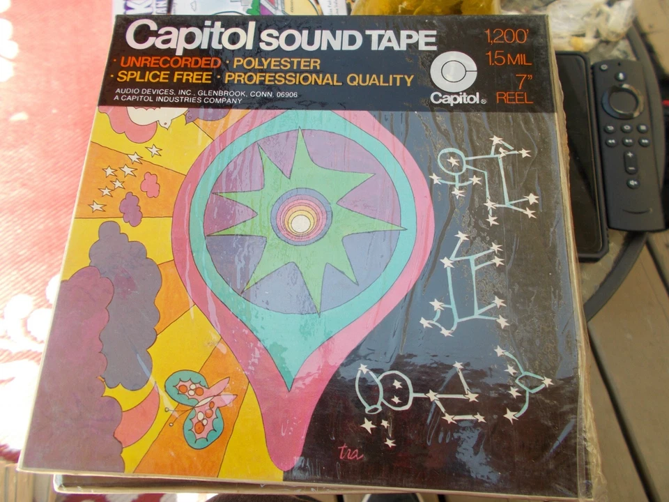 CINTA DE SONIDO CAPITOL 1200' CARRETE EN BLANCO A ÁRBOL SELLADA CARRETE DE 1,5 MIL 7" SIN GRABAR Foto 1 de 1