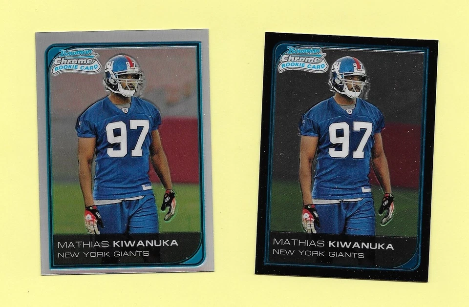 2006 Mathias Kiwanuka Bowman Chrome Refractor and Base Card New York Giants #250 - Image 1 of 1