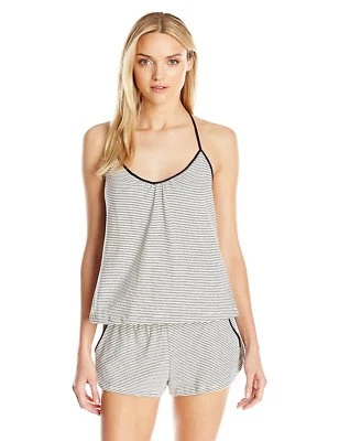 Eberjey Women's Naval Stripes T Back Cami Grey/Navy Stripe - Image 1 of 2