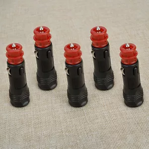 5x 12V/24V Universal Male Car Cigarette Lighter Socket Plug Connector Adapter uo - Picture 1 of 7