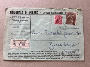 C) Busta Repubblica Siracusana Milano 7.10.55 per Bussolengo  - Imagen 1 de 2