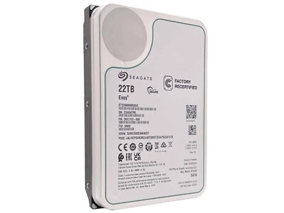 Seagate Exos ST22000NM000C 22TB CMR 7200RPM SATA6Gb/s 3.5" Enterprise Hard Drive - Image 1 of 4