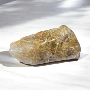 Golden Rutilated Quartz Crystal Freeform - Picture 1 of 10