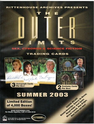 THE OUTER LIMITS SEX, CYBORG & SCI-FI RITTENHOUSE SALES ADVERTISING SELL SHEET - Image 1 of 2