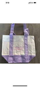 Neu mit Etikett Trader Joe’s Mini Pastell Canvas Beuteltasche Tasche Lila Lavendel - Bild 1 von 1