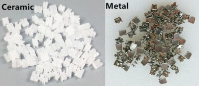 ACMEDENT 100Pcs Dental Orthodontic Brackets Sapphire Ceramic/Metal Roth 022 345 Arch Wire