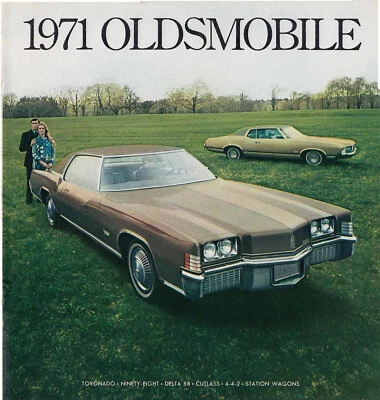 Две брошюры 1971 OLDSMOBILE US Range & TORONADO 98 DELTA 88 CUTLASS F-85 - Изображение 1 из 4
