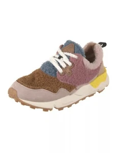 New Flower Mountain PAMPAS Teddy Sneakers in Pink Yellow Blue US 7.5 EU 38 - Picture 1 of 6