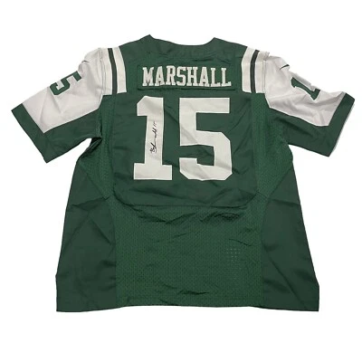 Camiseta deportiva firmada por Brandon Marshall #15 de los New York Jets para hombre mediana Nike On Field Foto 1 de 4