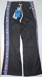 Champion Track Pants Women's Small Wide Leg Button Opening Sides BNWT Authentic - Picture 1 of 7