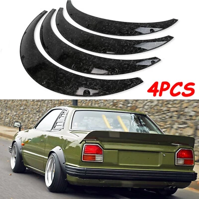 Kit de 4 piezas de arcos de rueda de carrocería ancha con llamaradas de guardabarros de patrón forjado para Honda Prelude Foto 1 de 4