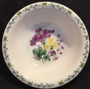 Thomson Pottery Floral Garden Purple Geraniums Cereal Bowl - Picture 1 of 3