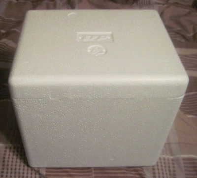 Styrofoam Shipping Box EFP Brand Cooler With Lid  6"X8"X7" Interior - Image 1 of 4
